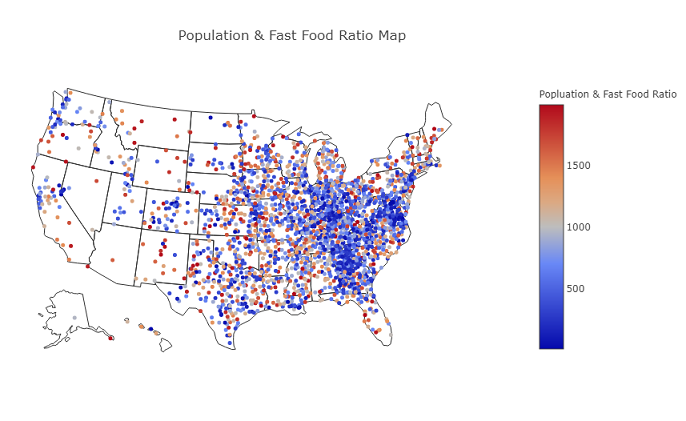 Fast Food Restaurants Heat Map